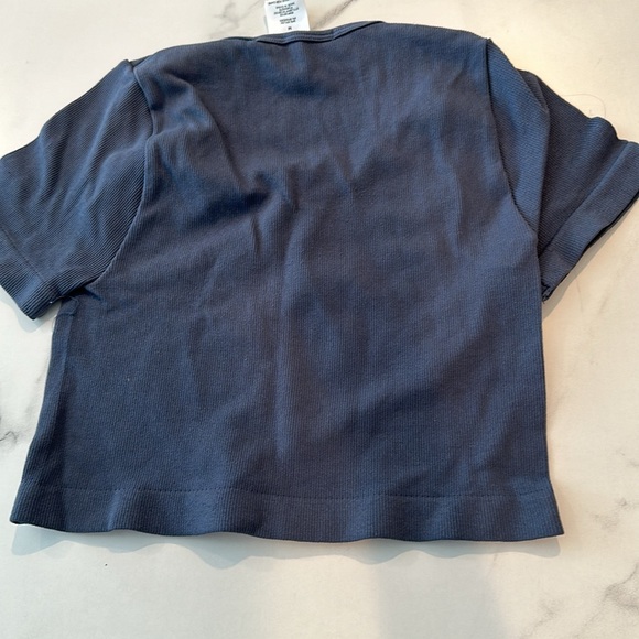 Hippie Rose dusty blue crop top, medium - Picture 5 of 5